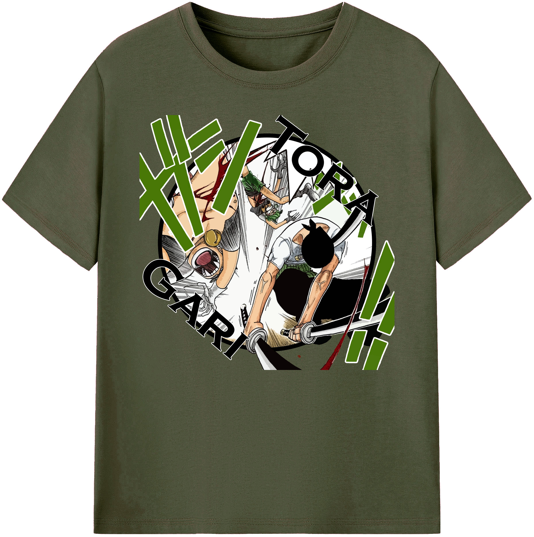 ワンピース ロロノア・ゾロ ONE PIECE Roronoa Zoro 綿100％ メンズ半袖Tシャツ｜肌触りやわらか＆通気性